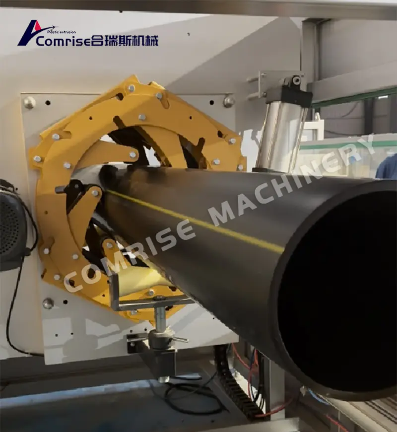 Percubaan mesin paip HDPE 200-500mm selesai untuk kepuasan pelanggan